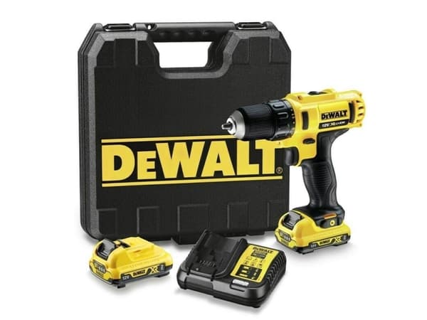 DeWALT DCD710D2-QW - Borr/drivare - sladdlös - 2 hastigheter - nyckellös chuck 10 mm - 24 N·m - 2 batterier - 10.8 V