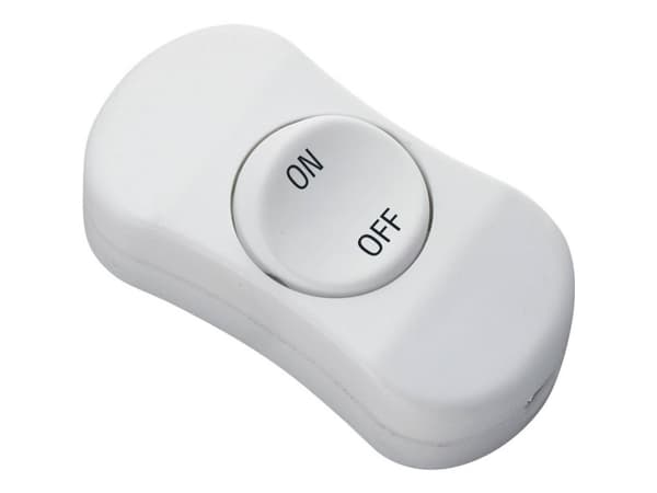 TRU COMPONENTS TC-R13-901 Sladdströmbrytare Vit 1 x Av/på 6 A 1 st