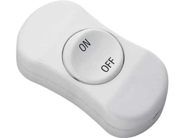 TRU COMPONENTS TC-R13-901 Sladdströmbrytare Vit 1 x Av/på 6 A 1 st