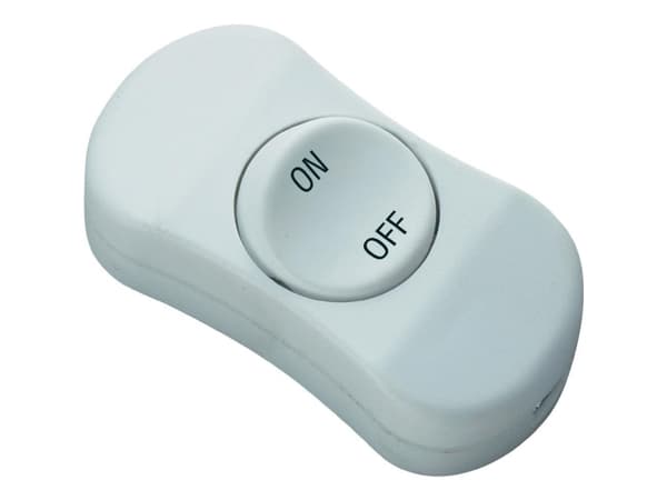 TRU COMPONENTS TC-R13-901 Sladdströmbrytare Vit 1 x Av/på 6 A 1 st