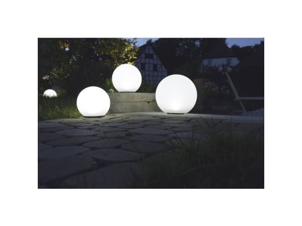 Heitronic 35421 Boule Solcelle-dekorationslys Kugle LED (RGB) LED indbygget 0.2 W Hvid
