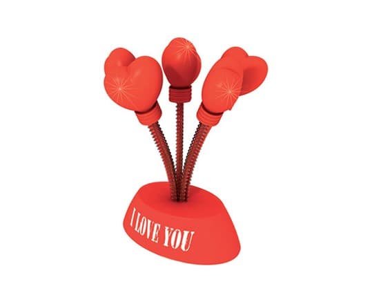 Light flashing heart 6 led 23cm ex. 3xAAA batterie