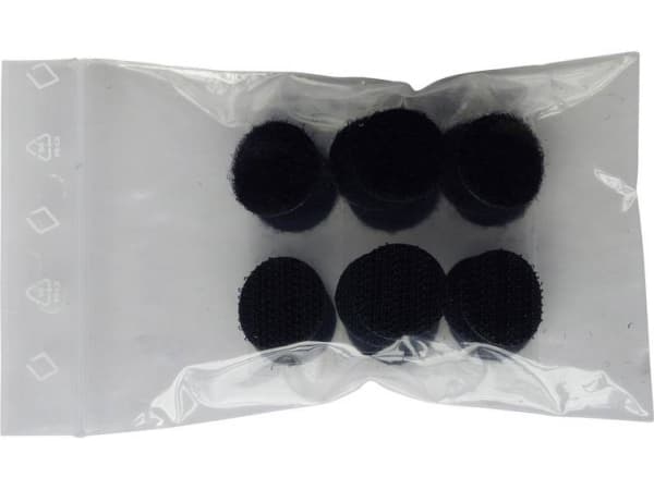 TRU COMPONENTS 685-330-Bag Burrebåndpunkter til fastlimning Burrebånd statisk loop del (Ø) 20 mm Sort 8 Paar