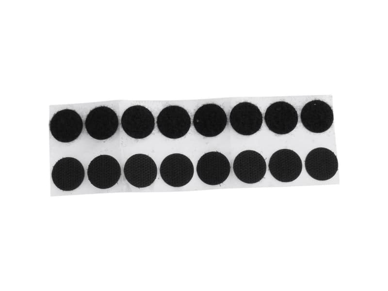 TRU COMPONENTS 685-330-Bag Burrebåndpunkter til fastlimning Burrebånd statisk loop del (Ø) 19 mm Sort 8 stk