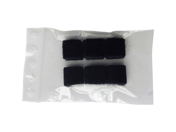 TRU COMPONENTS 682-330-Bag Burrebåndkvadrater til fastlimning Burrebånd statisk loop del (L x B) 20 mm x 20 mm Sort 8 Paar