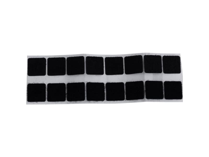 TRU COMPONENTS 682-330-Bag Burrebåndkvadrater til fastlimning Burrebånd statisk loop del (L x B) 20 mm x 20 mm Sort 4 Paar