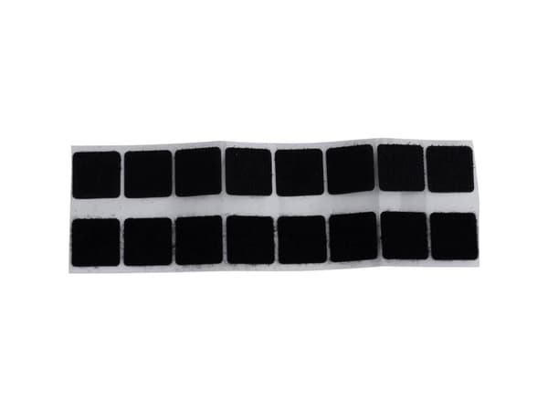TRU COMPONENTS 682-330-Bag Burrebåndkvadrater til fastlimning Burrebånd statisk loop del (L x B) 20 mm x 20 mm Sort 8 Paar