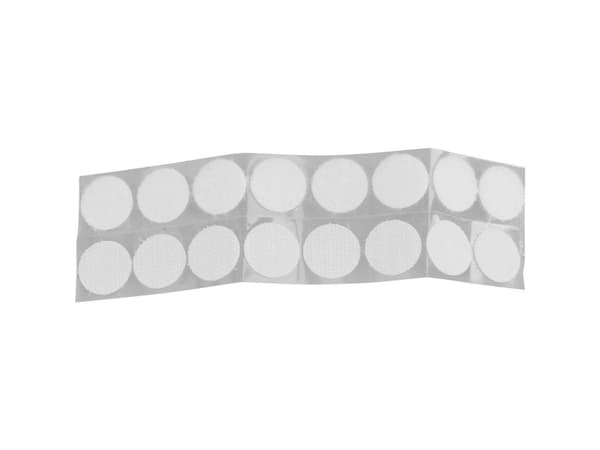 TRU COMPONENTS 685-010-Bag Burrebåndpunkter til fastlimning Burrebånd statisk loop del (Ø) 20 mm Hvid 8 Paar