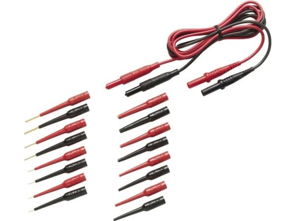 Fluke TL82 Testledningssats [Lamphållare 4 mm - Lamphållare 4 mm] Röd, svart 1 st