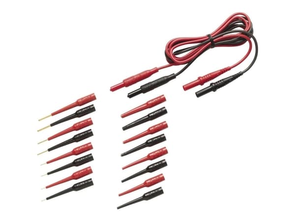 Fluke TL82 Testledningssats [Lamphållare 4 mm - Lamphållare 4 mm] Röd, svart 1 st