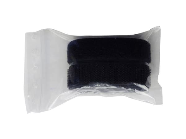 TRU COMPONENTS 908-330-Bag Burrebånd til fastlimning Burrebånd statisk loop del (L x B) 500 mm x 20 mm Sort 1 Paar