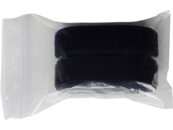 TRU COMPONENTS 908-330-Bag Burrebånd til fastlimning Burrebånd statisk loop del (L x B) 500 mm x 20 mm Sort 1 Paar