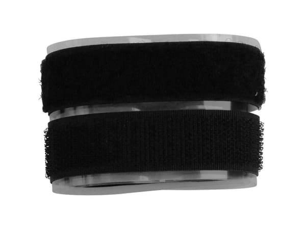 TRU COMPONENTS 908-330-Bag Burrebånd til fastlimning Burrebånd statisk loop del (L x B) 500 mm x 20 mm Sort 1 Paar