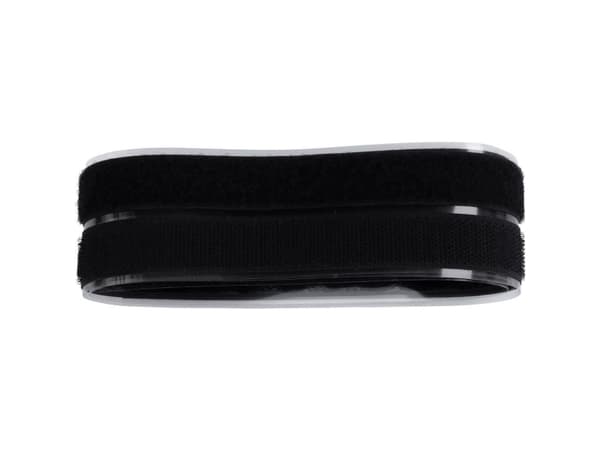 TRU COMPONENTS 909-330-Bag Burrebånd til fastlimning Burrebånd statisk loop del (L x B) 1000 mm x 20 mm Sort 1 Paar