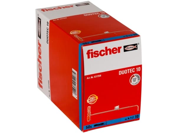 Fischer 537258, Skrue- og veggpluggsett, Gipsfiberplate, Gipsplater, 50 mm, 1 cm, 4,5 mm, 5 mm