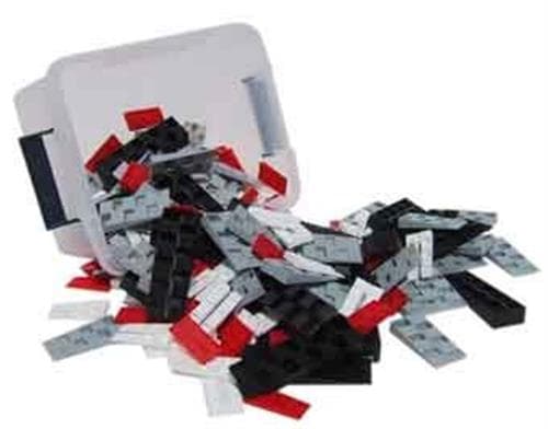 Plastkiler Triamix 240 stk assorteret, fordelt på 5 størrelser, rød, gul, hvid grå og sort