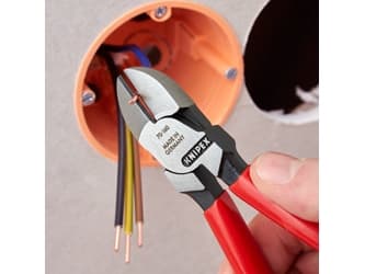 Knipex KP-7006180, Avbitertang, Kromfarget, Kromvanadiumstål, Plast, Oransje, Rød, 56 mm, 180 mm