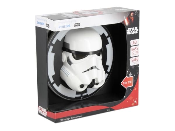 Philips Stormtrooper LED-vegglampe, hvit, LED, Vegg, Gutt, Batteri