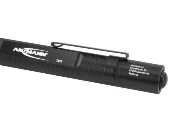 Ansmann Future T120, Penn-lommelykt, Sort, Aluminium, Knapper, IP54, LED