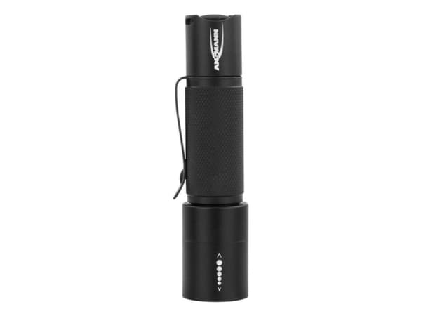 Ansmann M100F, Käsikokoinen taskulamppu, Musta, Painikkeet, Rotaatio, 1 m, IP54, 1 lamppua