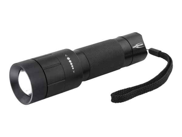 Ansmann M350F, Käsikokoinen taskulamppu, Musta, Painikkeet, 1 m, IP54, LED
