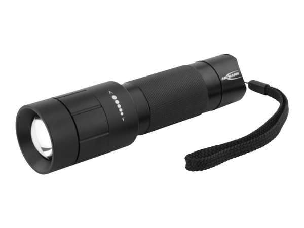 Ansmann M350F, Käsikokoinen taskulamppu, Musta, Painikkeet, 1 m, IP54, LED musta