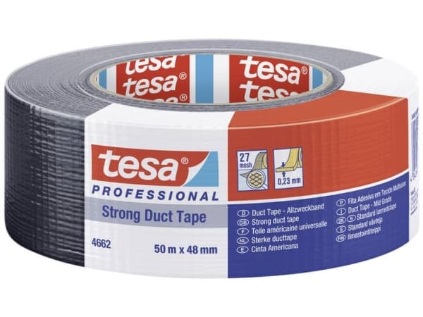 Canvas-tejp Tesa 74662, 48 mm x 50 m, svart