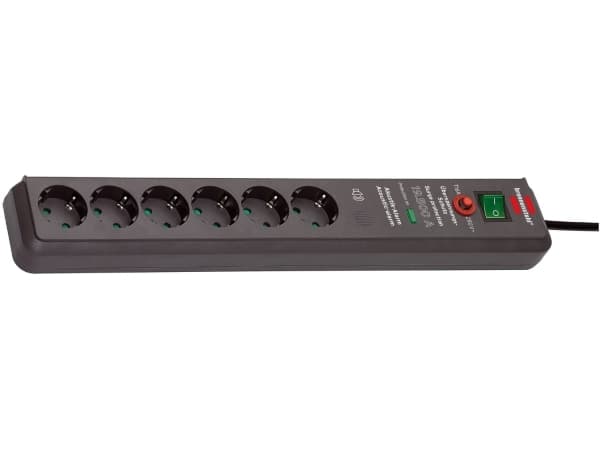 brennenstuhl Secure-Tec - Strømstødsbeskytter - 3.5 kW - output-stikforbindelser: 6 - antracit (sort)