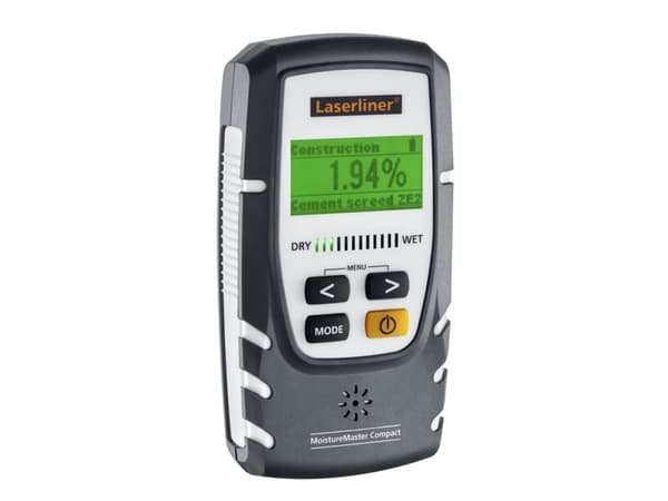 Laserliner MoistureMaster Compact Plus, Betong, Tre, Digitalt, Grå, 0 - 56,4%, 6LR61, 0 - 40 °C