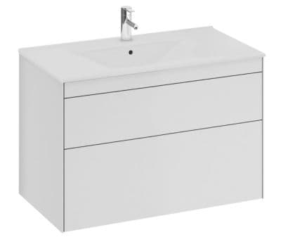 Ifö Sense underskåp SU 90cm - vit, H: 58cm B:90cm D: 46,6cm utan handtag med 2 lådor