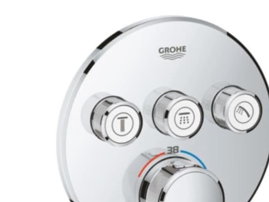 GROHE 29121000, Badekar og dusj, Roterende ventiler, Metall, Kromfarget