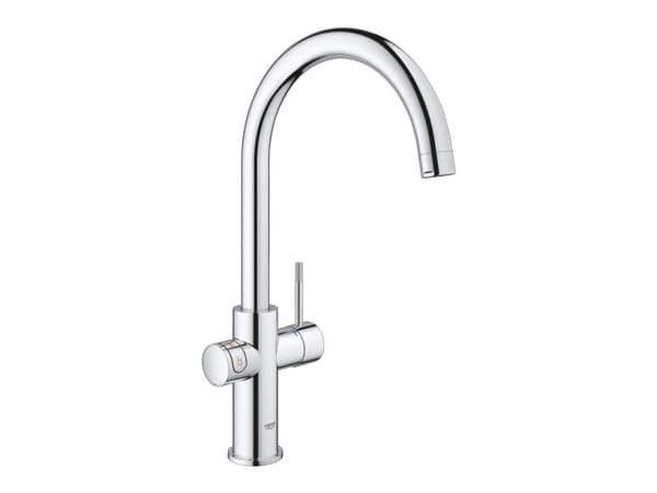 GROHE Red Duo, Standard, Kromfarget, Kran-håndtak, Single/enkelt, Type C, Keramisk