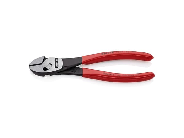Knipex TwinForce, Diagonal tang, Kromvanadiumstål, Plast, Rød, 180 mm, 255 g