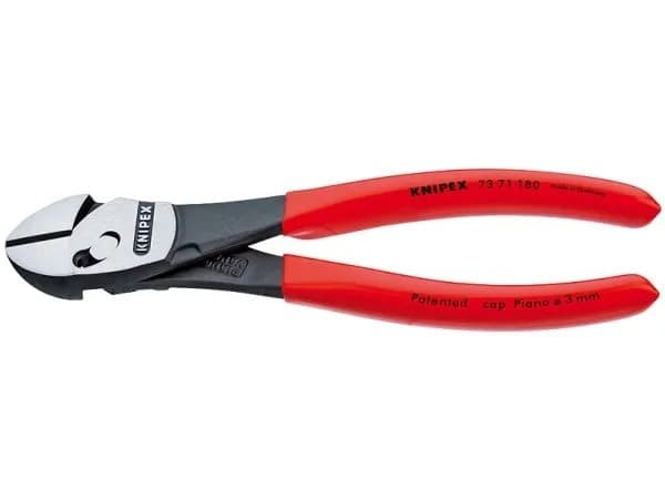 Knipex TwinForce, Diagonal tang, Kromvanadiumstål, Plast, Rød, 180 mm, 255 g