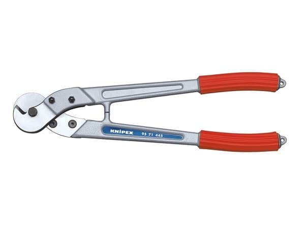 Knipex Knipex-Werk 95 61 190 Teräslankasakset Soveltuu alumiini- ja kuparikaapeleille, yksi- ja monijohtimille, Keskikova teräslanka 7 mm 10 mm² 7