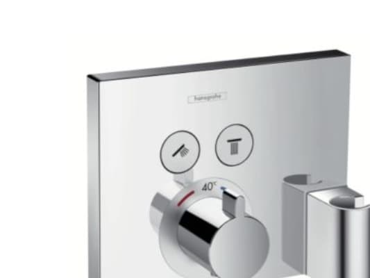 hansGrohe ShowerSelect termostat med 2 udtag og integreret bruserholder og slangeudtag