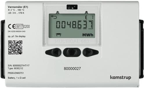 Kamstrup MULTICAL603 1,5 m3/h - Varmemåler 110mm x G3/4''B (R1/2'') Frem- eller returl
