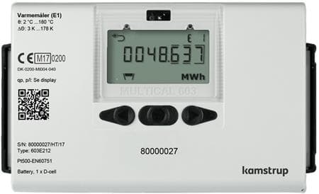 Kamstrup MULTICAL603 3,5 m3/h - Varmemåler 260mm x G11/4''B (R1'') Frem- eller returl