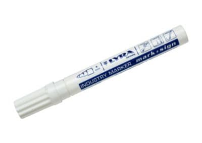 Lyra Industrial Markers 3mm vit - med snabbtorkande färg och innerkula