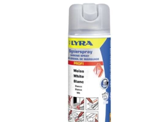 Lyra markeringsspray vit - 500 ml (4180) - UN 1950 Aerosoler, brandfarliga 2.1.
