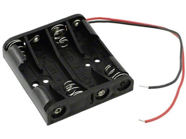 MPD BC4AAAW Batteriholder 4 R03 (AAA) Kabel (L x B x H) 51 x 48 x 13 mm