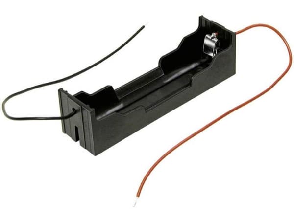 MPD BH-18650-W Batteriholder 1 18650 Kabel (L x B x H) 78 x 21 x 21 mm