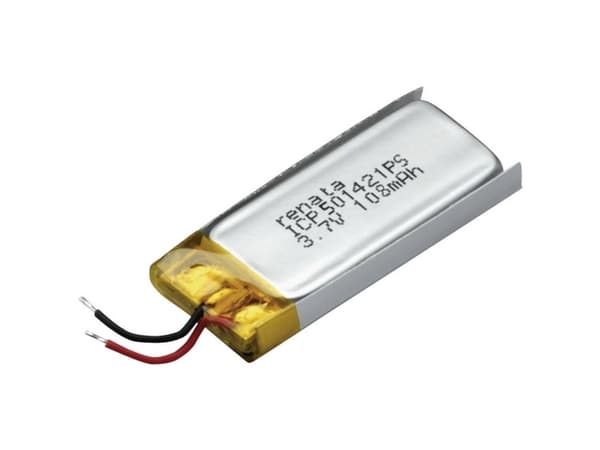 Renata ICP501421PS Special-batteri Prismatisk Kabel LiPo 3.7 V 115 mAh