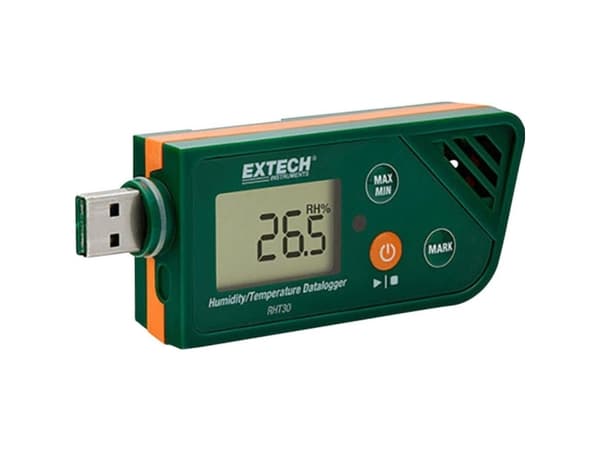 Extech RHT30 RHT30 Multi-datalogger Mål Luftfugtighed, Temperatur -30 til +70 °C 0.1 til 99.9 % rF PDF-funktion