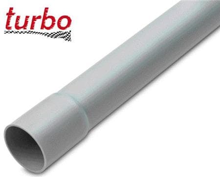 Plastrør stiv, pvc16 mm grå med muffe 3 meter - (3 meter)