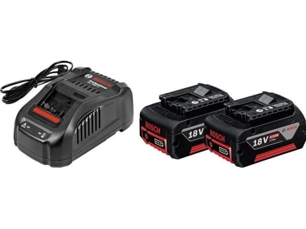 Bosch 2 x GBA 18V 5.0Ah + charger GAL 1880 CV Professional - Batterilader + batteri 2 x - Li-Ion - 5 Ah - 8 A