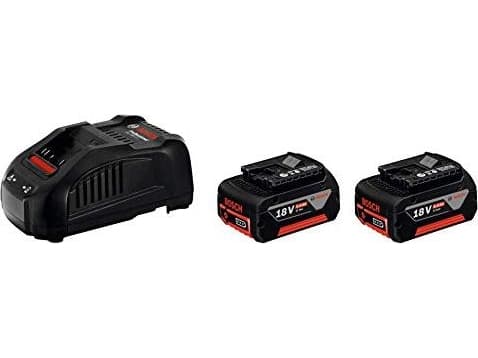 Bosch 2 x GBA 18V 5.0Ah + charger GAL 1880 CV Professional - Batterilader + batteri 2 x - Li-Ion - 5 Ah - 8 A