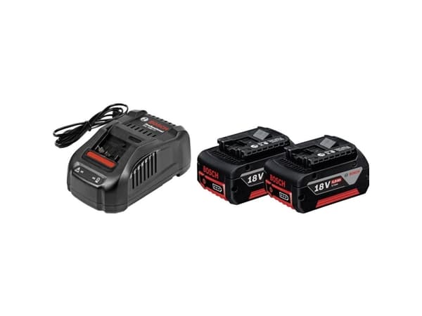 Bosch 2 x GBA 18V 5.0Ah + charger GAL 1880 CV Professional - Batterilader + batteri 2 x - Li-Ion - 5 Ah - 8 A