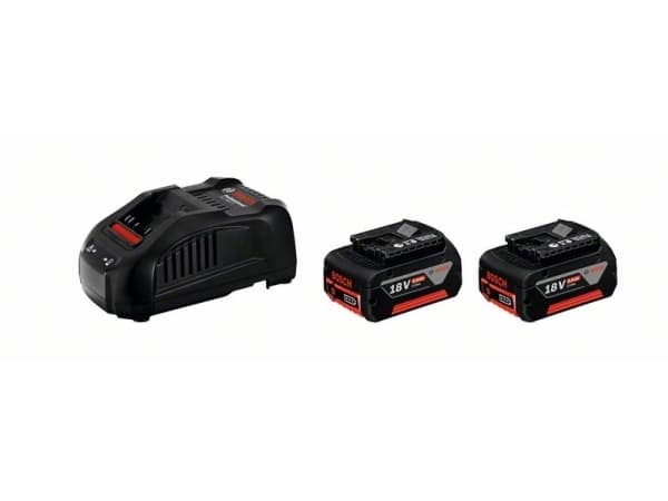 Bosch 2 x GBA 18V 5.0Ah + charger GAL 1880 CV Professional - Batterilader + batteri 2 x - Li-Ion - 5 Ah - 8 A