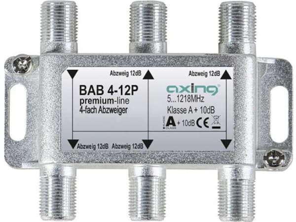 Axing BAB 4-12P Kabel-TV-delare 4-faldig 5 - 1218 MHz